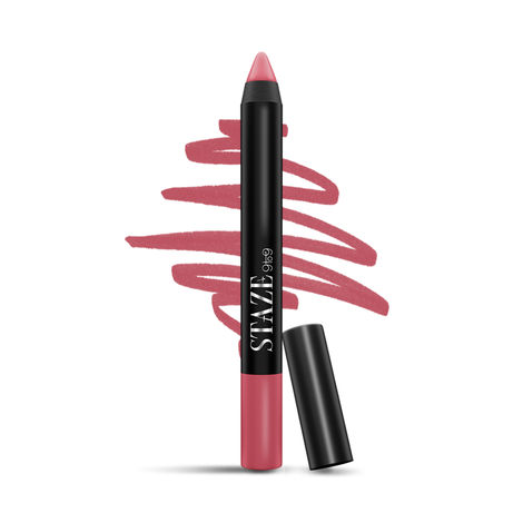 Buy Staze 9to9 Pout On Matte + Smudgeproof Lip Crayon | Non-Drying & Transferproof | Pigmented Matte Finish | 12-Hour Stay | Lightweight | 08 Dusty Rose | 3.5 gm-Purplle