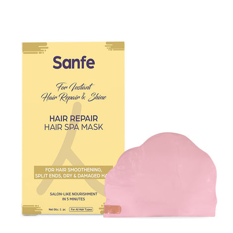 Buy Sanfe Hair Repair Hair Spa Mask | For Instant Hair Repair & Shine | Hair Smoothening, Split Ends, Dry & Damaged Hair | Salon like nourishment in 5 minutes | 1 pc-Purplle