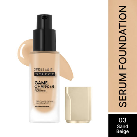 Buy Swiss Beauty Select Game Changer Serum Lightweight Foundation | With Natural and Dewy finish |3 Sand Beige 30 gm-Purplle