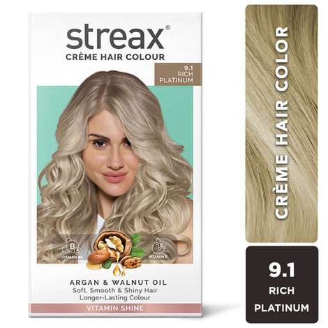 Buy Streax Hair Colour - Rich Platinum (60 gm+60 ml+20 gm)-Purplle