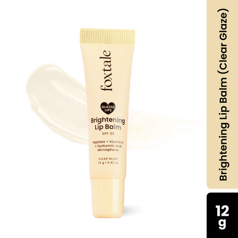 Buy Foxtale Glazed Lips Brightening Lip Balm - Clear Glaze 12 gm-Purplle