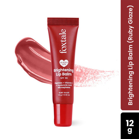 Buy Foxtale Glazed Lips Brightening Lip Balm - Ruby Glaze 12 gm-Purplle