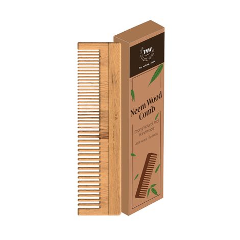 Buy TNW The Natural Wash Neem Wood Comb For Healthy Hair ,1 Pc-Purplle