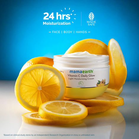 Buy Mamaearth Vitamin C Daily Glow Light Moisturizing Cream 200 gm-Purplle