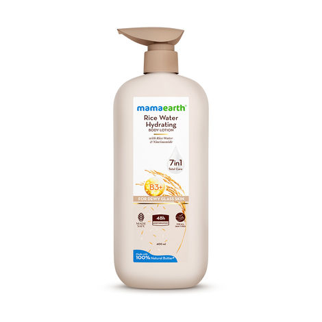 Buy Mamaearth Rice Water Hydrating Body Lotion 400ml-Purplle