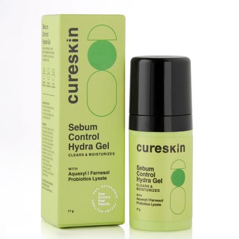 Buy Cureskin Sebum Control Hydra Gel: Hydration & Shine Control for Oily Skin with Aquaxyl, Farnesol, Probiotics Lysate (17 gm)-Purplle