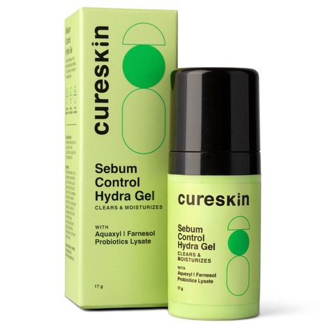 Buy Cureskin Sebum Control Hydra Gel: Hydration & Shine Control for Oily Skin with Aquaxyl, Farnesol, Probiotics Lysate (17 gm)-Purplle