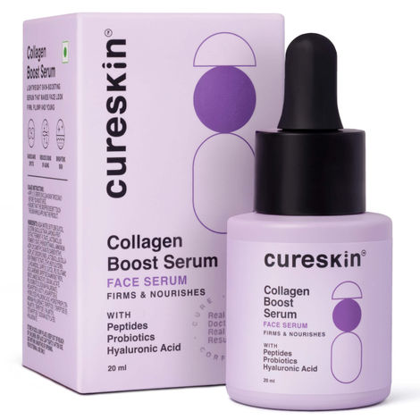 Buy Cureskin Collagen Boost Serum |Face Serum Firms & Nourishes with Peptides Probiotics Hyaluronic Acid,  (20 ml)-Purplle
