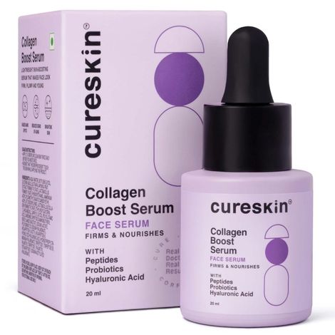 Buy Cureskin&nbsp;Collagen Boost Serum |Face Serum Firms & Nourishes&nbsp;with&nbsp;Peptides Probiotics&nbsp;Hyaluronic Acid,&nbsp; (20 ml)-Purplle