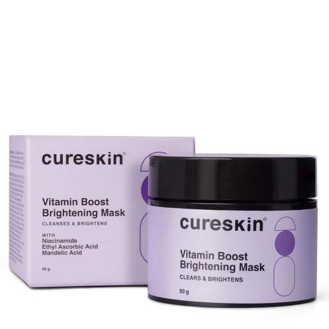 Buy Cureskin Vitamin Boost Face Mask for Glowing Skin | Fruit Based AHA Vitamin Mask for Women & Men | Remove Dead Skin (30 gm)-Purplle
