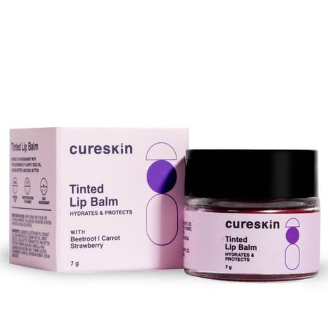Buy Cureskin Tinted Lip Balm for Women and Men | Hydrates & Protects with Beetroot, Carrot & Strawberry | Lip Lightening Balm for Dark Lips | Tinted Lip Balm for Dark Lips to Lighten (7 gm)-Purplle