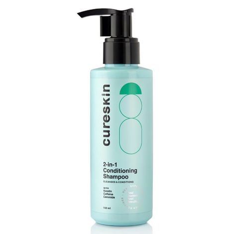 Buy Cureskin 2-in-1 Conditioning Shampoo | Cleanses and Conditions with Keratin, Caffeine and Ceramide (150 ml)-Purplle