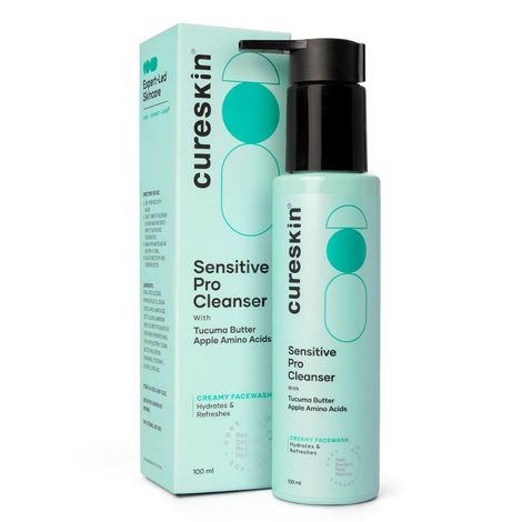 Buy Cureskin Sensitive Pro Cleanser with Tucuma Butter & Apple Extracts for Sensitive Skin Face Wash, 100 ml (Pack of 1)-Purplle