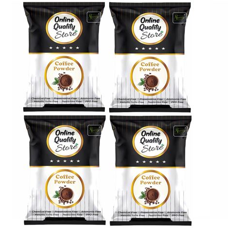 Buy Online Quality Store Coffee Body Scrub - 400 gm (Set of 4) |Online Quality Store Coffee Body Scrub|Tan Removal Coffee Powder Skin & Hair|Coconut|Oily/Normal Skin {Coffee_400 gm}-Purplle