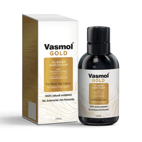 Buy Vasmol Gold Oil based Hair Colour- 110 ml I No Ammonia & Peroxide I Enriched with Almond & Walnut Oil-Purplle
