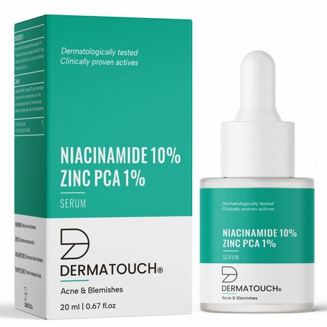 Buy Dermatouch 10% Niacinamide Serum for Acne & Blemishes| Oil Balancing with Zinc PCA | For Acne Prone skin | 20 ml-Purplle