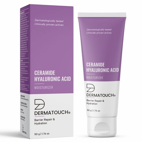 Buy Dermatouch Ceramide Hyaluronic Acid Moisturizer for intense moisturization and barrier repair | For dry skin |50 gm-Purplle