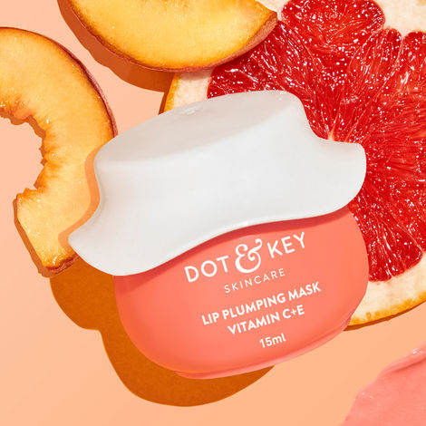 Buy Dot & Key Lip Plumping Mask Vitamin C + E with Blood Orange & Nectarine |15 ml-Purplle