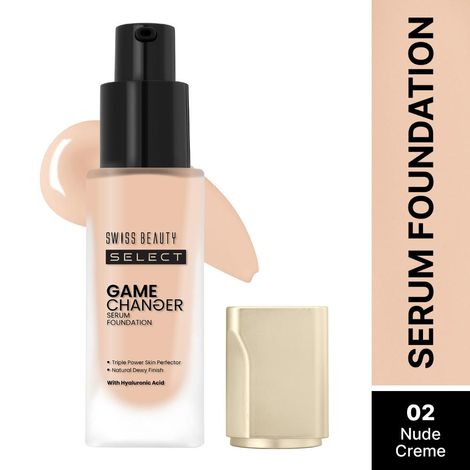 Buy Swiss Beauty Select Game Changer Serum Lightweight Foundation | With Natural and Dewy finish |2 Nude Creme 35 gm-Purplle