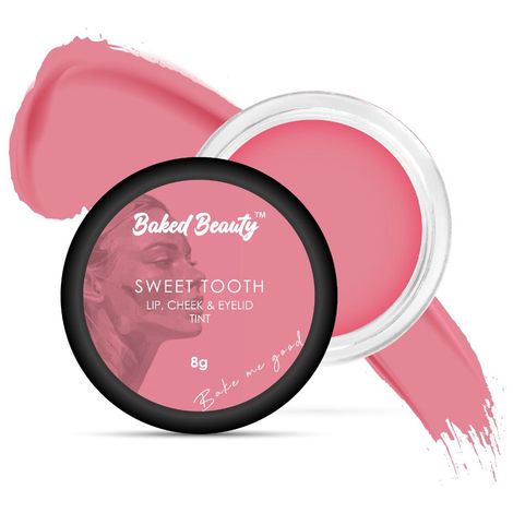 Buy Baked Beauty Lip and Cheek Tint for Hydrating Lips Enriched with Vitamin E and Shea Butter, Sweet Tooth - 8 gm-Purplle