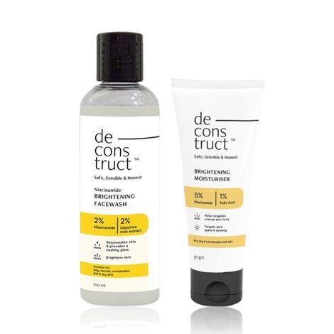 Buy Deconstruct Daily Radiance Boosting Duo - Brightening Face Wash + Brightening Face Moisturiser - Combo of 2-Purplle