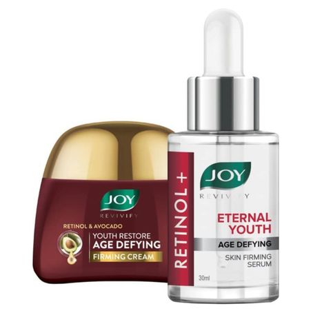 Buy Joy Retinol & Avocado Anti-Ageing Face Cream 50 ml & Retinol+ Face Serum 30 ml(Combo Pack)-Purplle