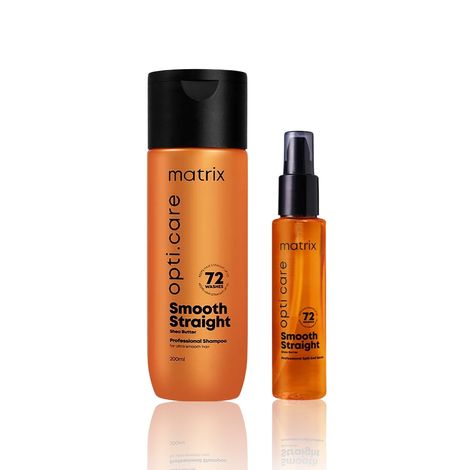 Buy MATRIX Opti.Care Professional Shampoo for Smooth Straight Shampoo + MATRIX Opti.Care ProfessionalA Smooth StraightA  Hair SerumA (200 ml + 100 ml)-Purplle