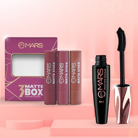 Buy MARS Fabulash Mascara and Matte Lipstick Box Combo - Combo of 2-Purplle