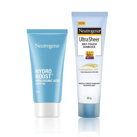 Buy Neutrogena Hydro Boost Water Gel - Mini (15gm) & Neutrogena Ultra Sheer Spf 50 Cream - 30 ml-Purplle