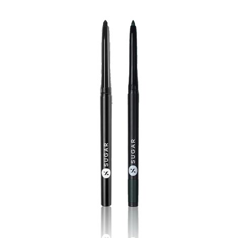 Buy Sugar Double Drama Makeup Combo 3 (Kohl Of Honour Intense Kajal - 01 Black out (0.25 gm) + Kohl Of Honour Intense Kajal - 05 Go Green (0.25 gm))-Purplle