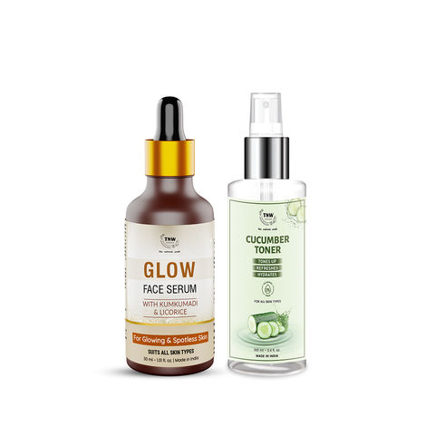 Buy Combo of 2- Cucumber Toner 100ml & Glow Face Serum 30ml-Purplle