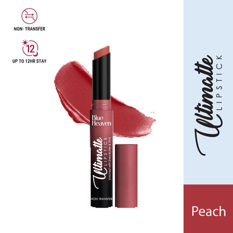 Buy Blue Heaven Ultimatte Non-Transfer Lipstick for women Enriched with Shea Butter & Vitamin E, Matte Finish, Smudge Proof & Waterproof Long Lasting Lipstick Upto 12Hrs, 07 | 2.2 gm-Purplle