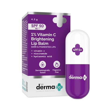 Buy The Derma Co. 1% Vitamin C Brightening Lip Balm 4.5 gm Reduces Lip Pigmentation | Protects from Sun Damage-Purplle