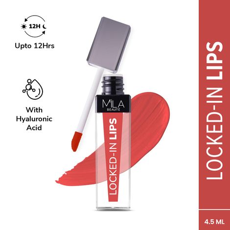 Buy Mila Beaute Non-Transfer Locked-In Liquid Lipstick- 02 Hazel Creme, 4.5 ml-Purplle
