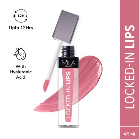 Buy Mila Beaute Non-Transfer Locked-In Liquid Lipstick- 03 Cotton Candy, 4.5 ml-Purplle