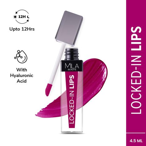 Buy Mila Beaute Non-Transfer Locked-In Liquid Lipstick- 12 Sour Punch, 4.5 ml-Purplle