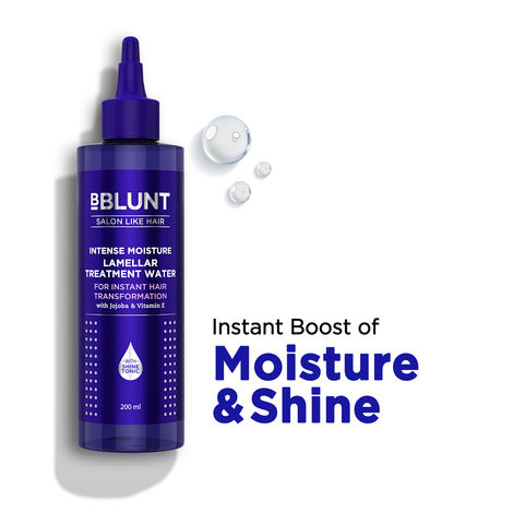 Buy BBLUNT Intense Moisture Lamellar Treatment Water | Instantly Moisturizer | Fights Frizz | Makes Hair Super Smooth & Shiny - 200 ml-Purplle