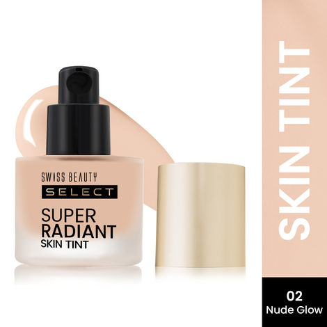 Buy Swiss Beauty Select Super Radiant Skin Tint Foundation for Face Makeup| Medium Coverage |Easy Blendable |Long Lasting | With Hyaluronic Acid and Glycerin 2 Nude Glow| 30 gm-Purplle