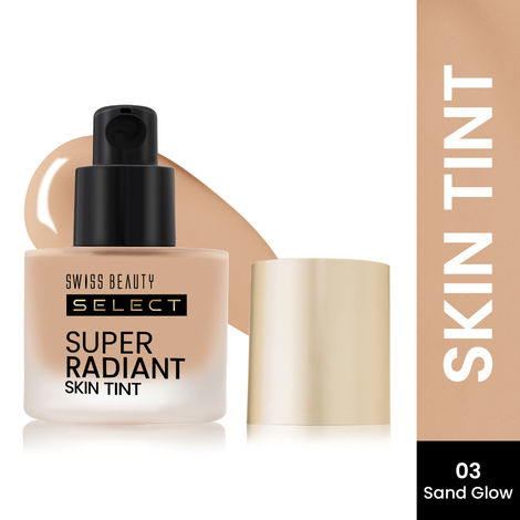 Buy Swiss Beauty Select Super Radiant Skin Tint Foundation for Face Makeup| Medium Coverage |Easy Blendable |Long Lasting | With Hyaluronic Acid and Glycerin 3 Sand Glow| 30 gm-Purplle
