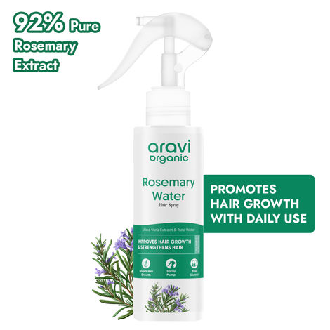 Buy Aravi Organic Rosemary Water Hair Spray for Hair Growth - Natural Scalp Treatment - Promotes Healthy Follicles and Thicker Hair (100 Ml)-Purplle