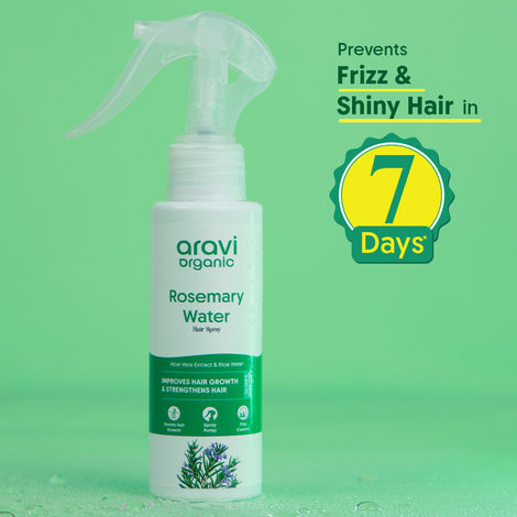 Buy Aravi Organic Rosemary Water Hair Spray for Hair Growth | Natural Scalp Treatment | Promotes Healthy Follicles & Thicker Hair | Refreshing & Lightweight | Suitable for All Hair Types – 100 ml-Purplle
