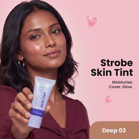 Buy NY Bae Strobe Skin Tint - Deep 03 | Instant Dewy Glow | Strobe Cream + Tint | 3-in-1 Makeup Base | Radiant Dewy Glass Skin Glow | 20 ml-Purplle