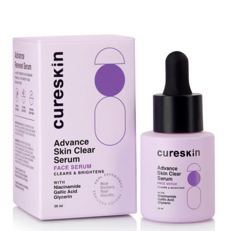 Buy Cureskin Advance Skin Clear Niacinamide Face Serum | Clears & Brightens with Niacinamide, Gallic Acid and Glycerine (20 ml)-Purplle