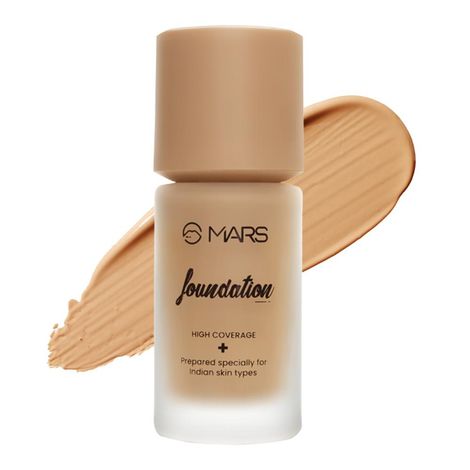 Buy MARS High Coverage Liquid Foundation | Blemish Free & Blendable Foundation for Makeup (40 ml) (SHADE-6.5)-Purplle