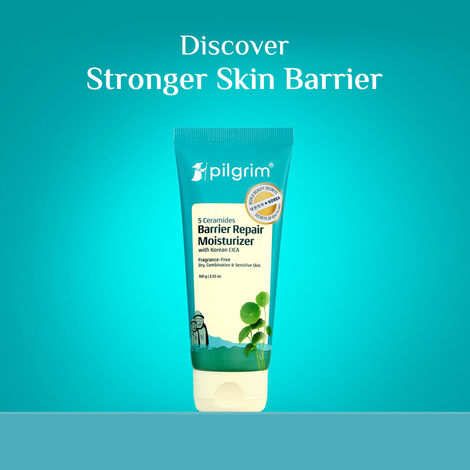 Buy Pilgrim 5 Ceramides Barrier Repair Moisturizer with Korean CICA Lightweight & Non-Sticky, 100 gm-Purplle