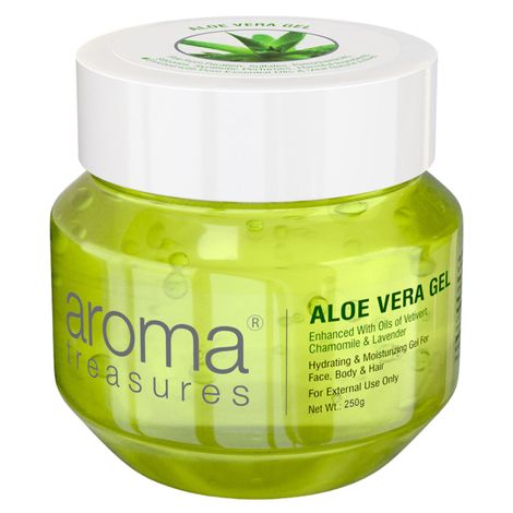 Buy Aroma Treasures aloe vera gel for face, skin, body & hair | Paraben free aloevera gel for glowing skin suitable for men & women - 250 gm-Purplle