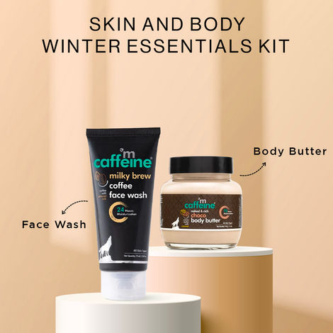 Buy mCaffeine Winter Essentials (Milky brew coffee face wash (75 ml) + choco body butter (100 gm))-Purplle