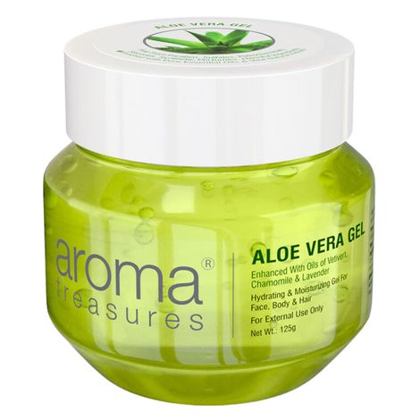 Buy Aroma Treasures aloe vera gel for face, skin, body & hair | Paraben free aloevera gel for glowing skin suitable for men & women - 125 gm-Purplle