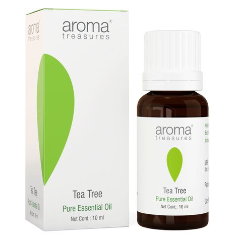 Buy Aroma Treasures Tea Tree essential oil 100% Pure, multipurpose essential oil for acne, hair, skin, body, dandruff (10 ml)-Purplle