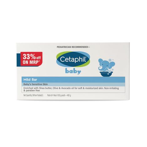 Buy Cetaphil Baby Mild Bar - (4x100 gm)-Purplle